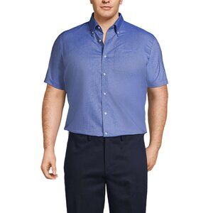Lands' End Men's Short Sleeve Button down Oxford Sport Shirt, NWT